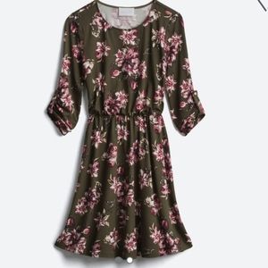 French Grey - Murphy Brushed Knit Dress Olive - S